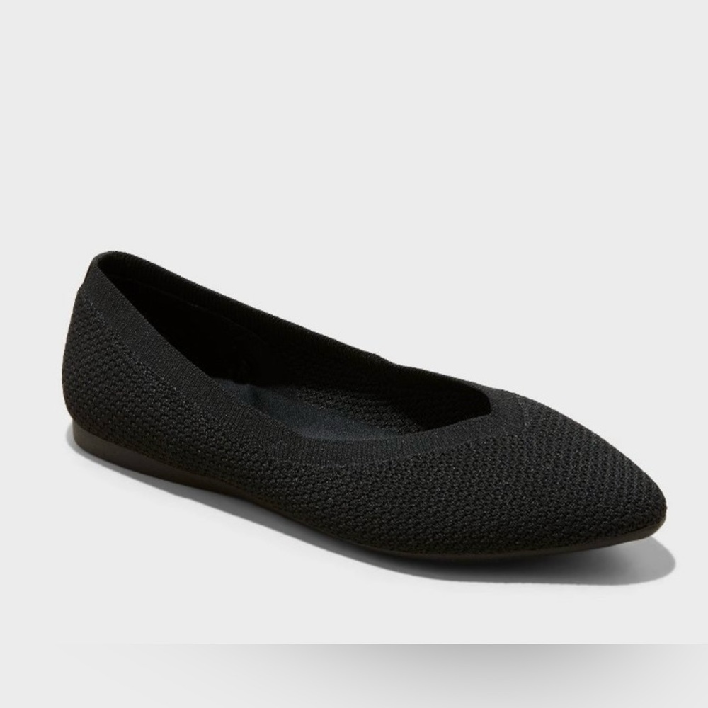 NWT Almond Toe Mesh Flats